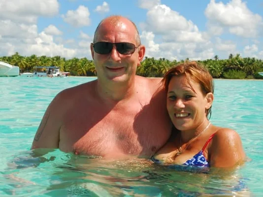 Manuela y Rainer Lutz juntos en el mar